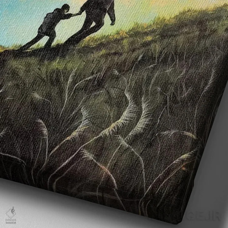 تابلو چراغ راهنمای من اثر کالر بای فلیکز (نام هنرمند) - نمای نزدیک بافت بوم