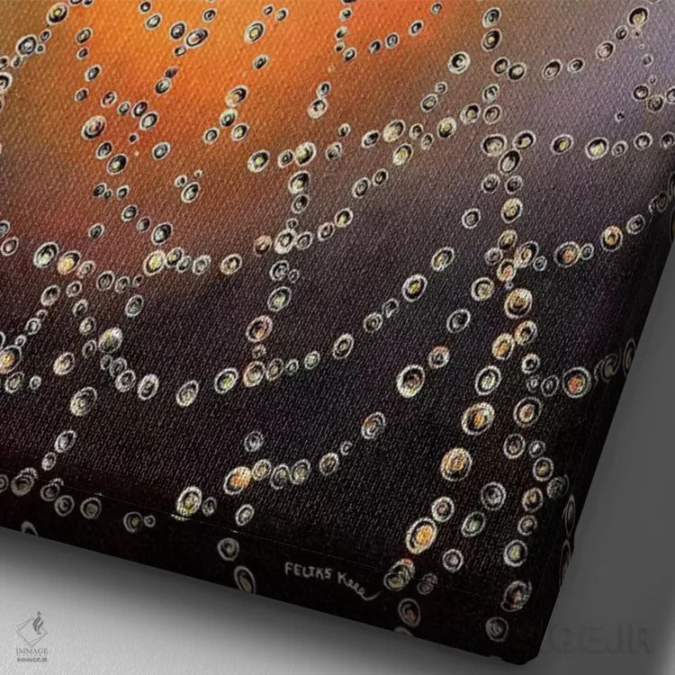 تابلو منتظرت هستم اثر کالر بای فلیکز (نام هنرمند) - نمای نزدیک بافت بوم