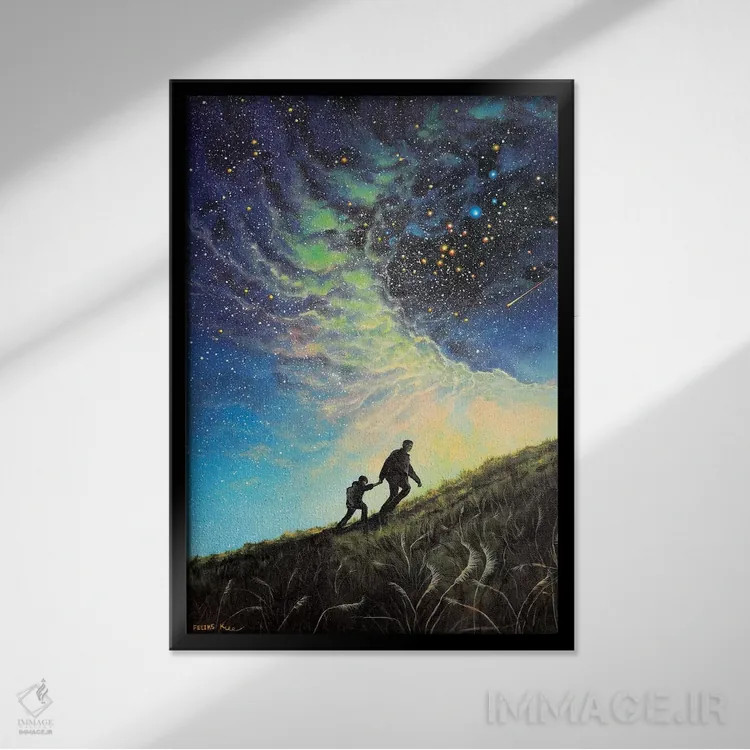 تابلو چراغ راهنمای من اثر کالر بای فلیکز (نام هنرمند) - نمای قابدار مشکی