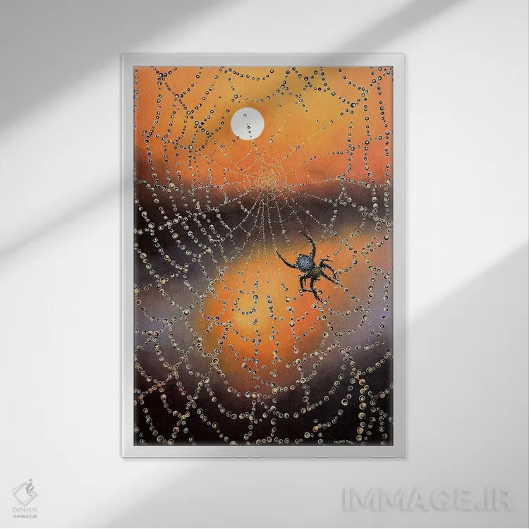 تابلو منتظرت هستم اثر کالر بای فلیکز (نام هنرمند) - نمای قابدار سفید