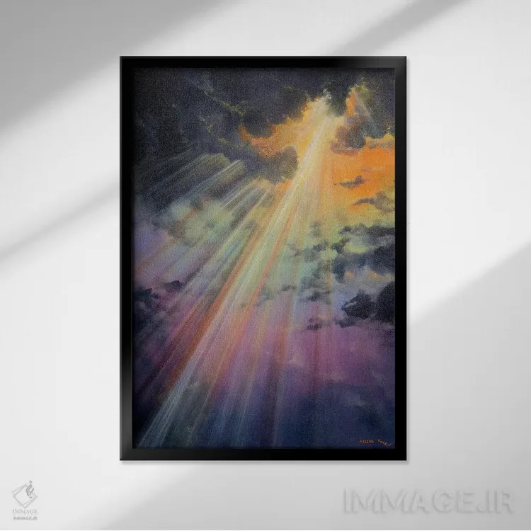 تابلو شکوفایی اثر کالر بای فلیکز (نام هنرمند) - نمای قابدار مشکی