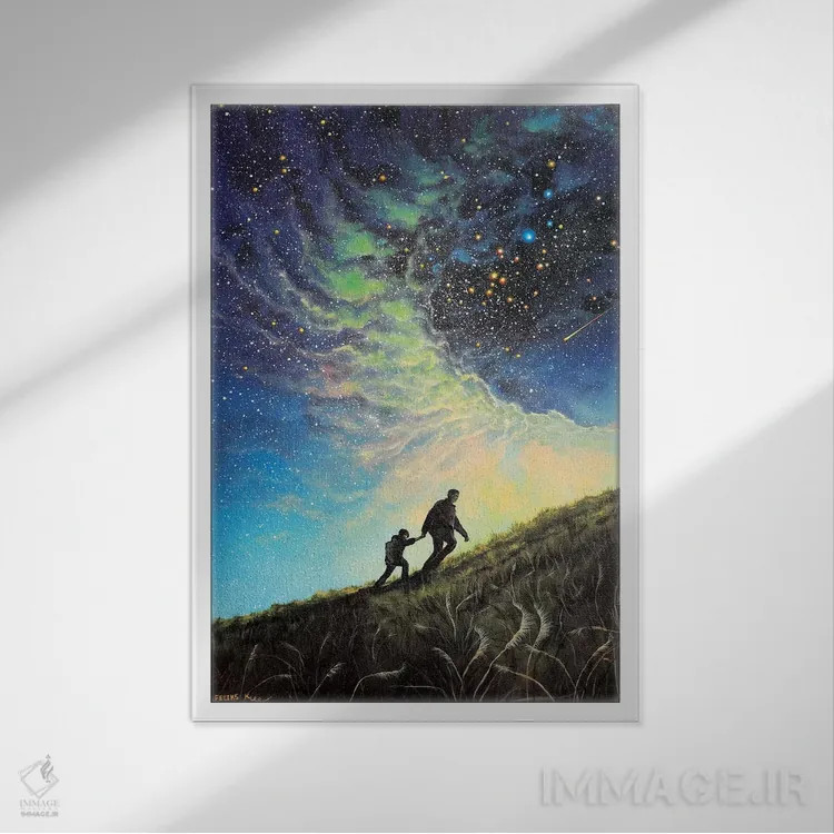 تابلو چراغ راهنمای من اثر کالر بای فلیکز (نام هنرمند) - نمای قابدار سفید