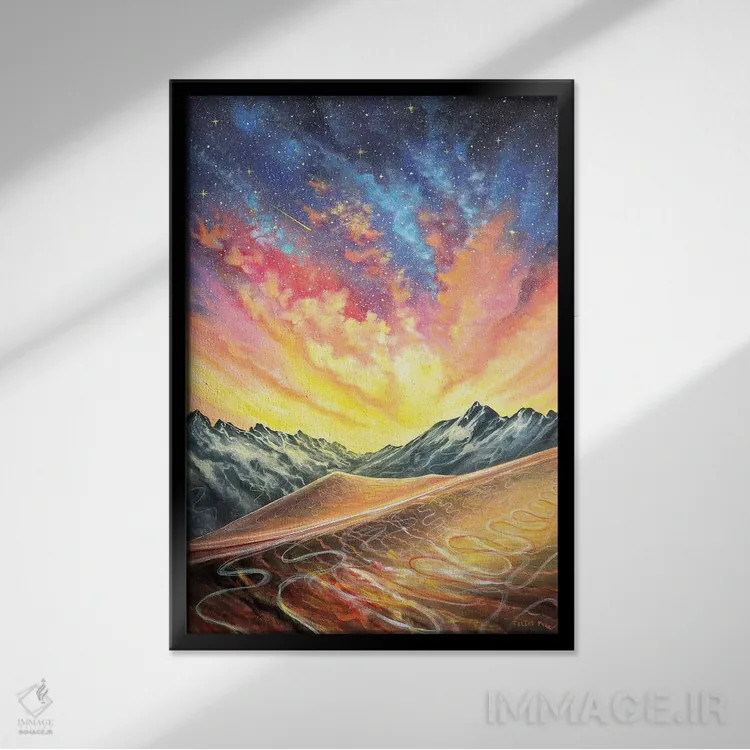 تابلو نترس اثر کالر بای فلیکز (نام هنرمند) - نمای قابدار مشکی