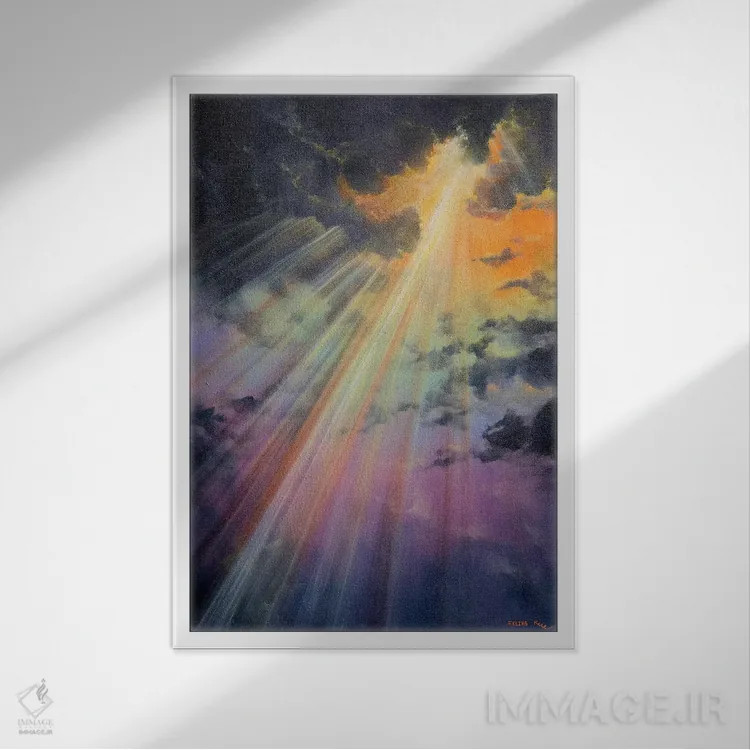 تابلو شکوفایی اثر کالر بای فلیکز (نام هنرمند) - نمای قابدار سفید