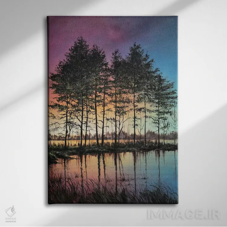 تابلو آرامش مطلق اثر کالر بای فلیکز (نام هنرمند) - نمای روبهرو روی دیوار