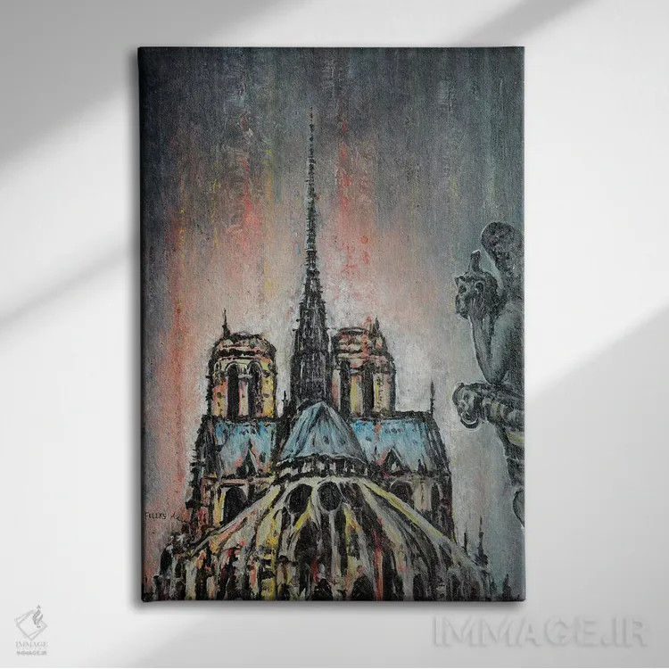 تابلو تک و یکتا اثر کالر بای فلیکز (نام هنرمند) - نمای روبهرو روی دیوار