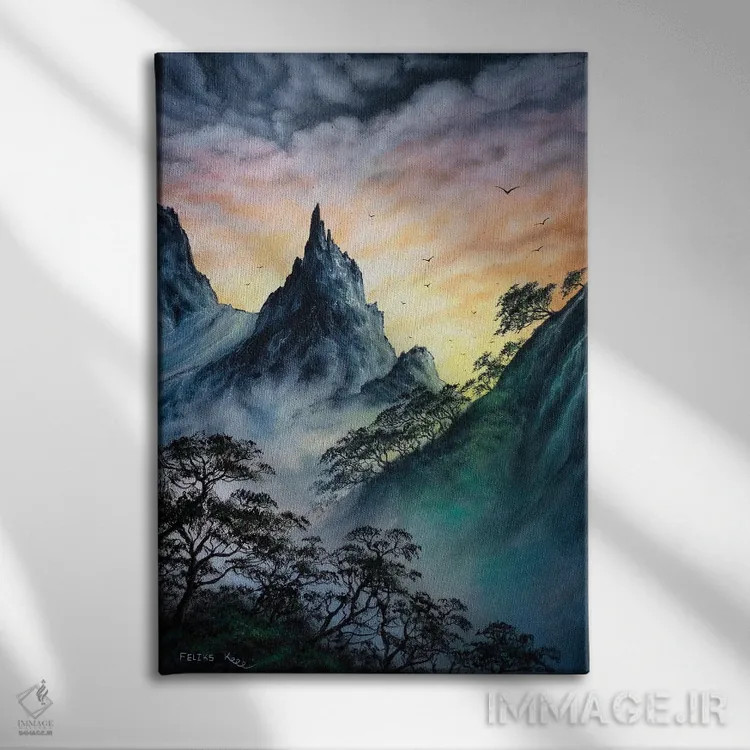 تابلو هوای خنک اثر کالر بای فلیکز (نام هنرمند) - نمای روبهرو روی دیوار