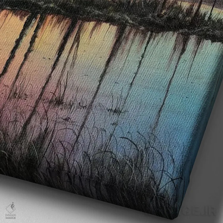 تابلو آرامش مطلق اثر کالر بای فلیکز (نام هنرمند) - نمای نزدیک بافت بوم