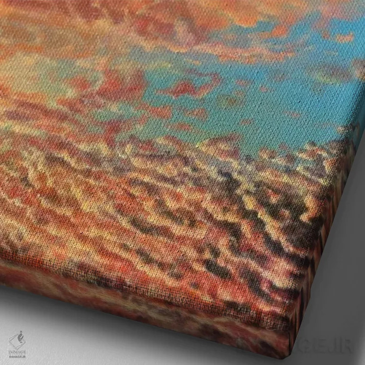 تابلو آتش آسمانی اثر کالر بای فلیکز (نام هنرمند) - نمای نزدیک بافت بوم