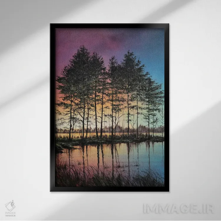 تابلو آرامش مطلق اثر کالر بای فلیکز (نام هنرمند) - نمای قابدار مشکی