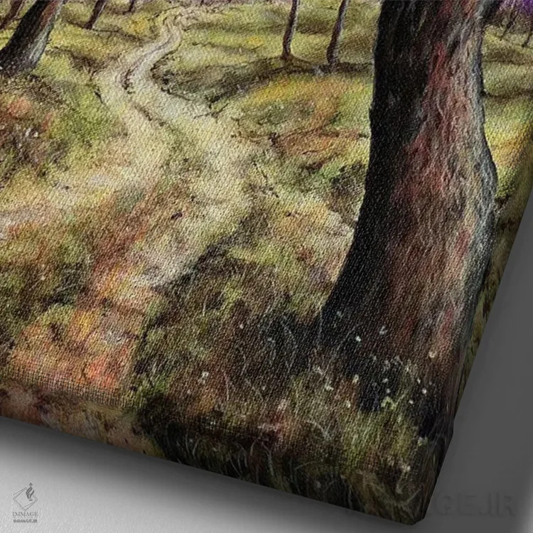 تابلو بیرون از شهر اثر کالر بای فلیکز (نام هنرمند) - نمای نزدیک بافت بوم