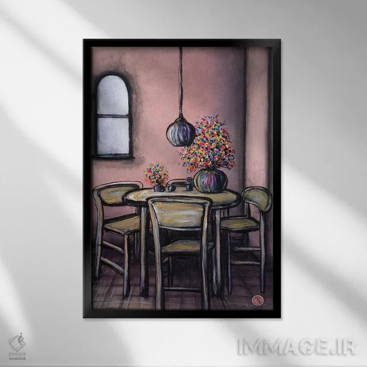 تابلو تولدت مبارک (ایتالیایی) اثر کالر بای فلیکز (نام هنرمند) - نمای قابدار مشکی