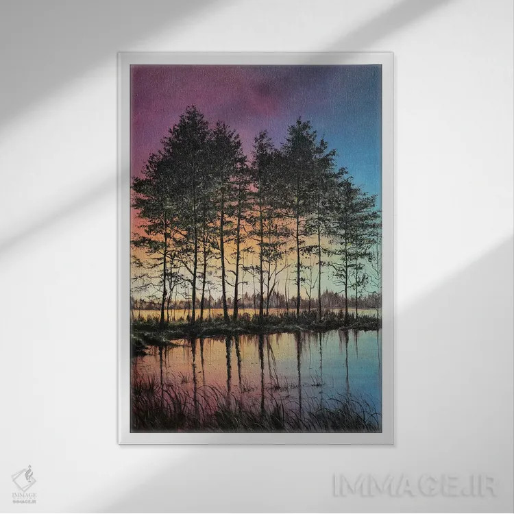 تابلو آرامش مطلق اثر کالر بای فلیکز (نام هنرمند) - نمای قابدار سفید