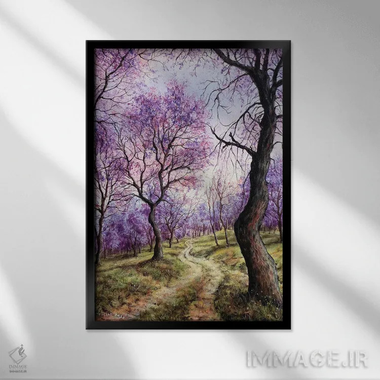 تابلو بیرون از شهر اثر کالر بای فلیکز (نام هنرمند) - نمای قابدار مشکی