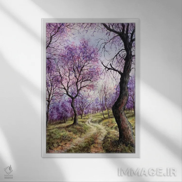 تابلو بیرون از شهر اثر کالر بای فلیکز (نام هنرمند) - نمای قابدار سفید