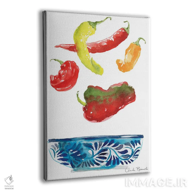 تابلو فلفلها اثر کلودیا بیانکی - نمای پرسپکتیو محصول