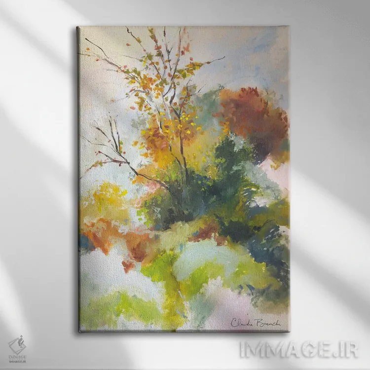 تابلو پاییز مهآلود اثر کلودیا بیانکی - نمای روبهرو روی دیوار