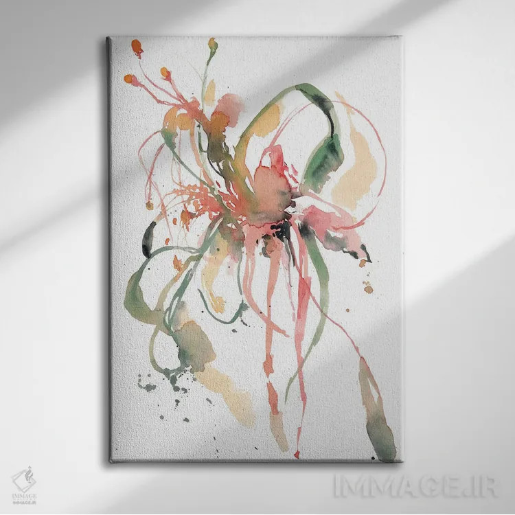 تابلو ارکیدهها اثر کلودیا بیانکی - نمای روبهرو روی دیوار