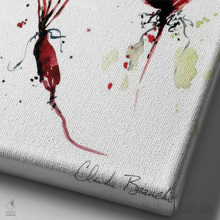 تابلو چغندر باغی اثر کلودیا بیانکی - نمای نزدیک بافت بوم