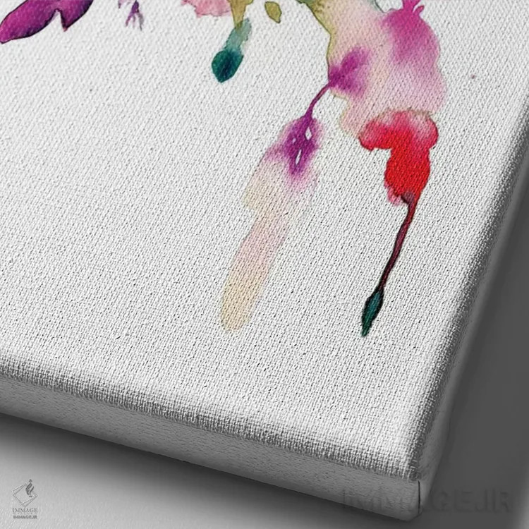 تابلو گلهای درخشان اثر کلودیا بیانکی - نمای نزدیک بافت بوم