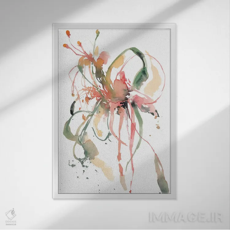 تابلو ارکیدهها اثر کلودیا بیانکی - نمای قابدار سفید