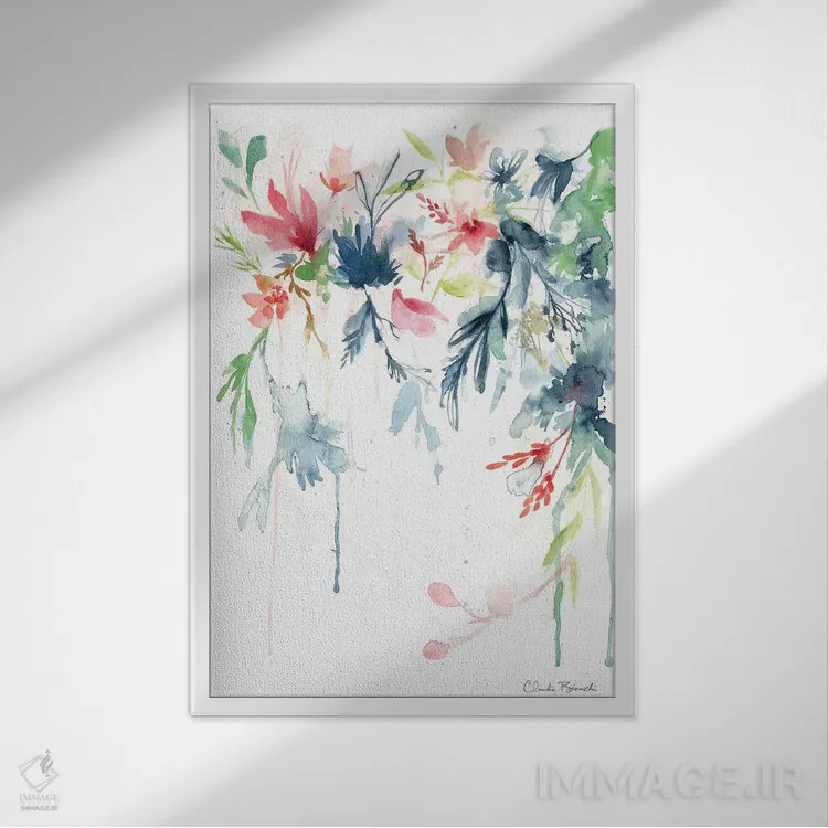 تابلو فلوری اثر کلودیا بیانکی - نمای قابدار سفید