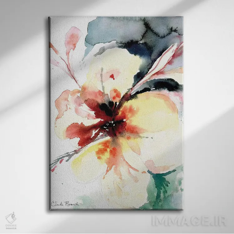 تابلو ارکیدهها ۲ اثر کلودیا بیانکی - نمای روبهرو روی دیوار