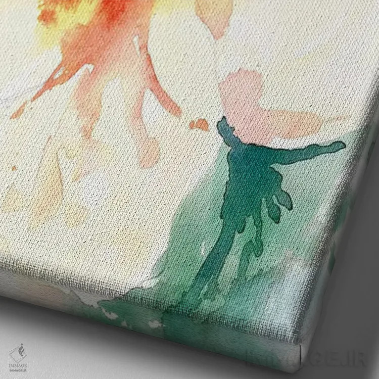 تابلو ارکیدهها ۲ اثر کلودیا بیانکی - نمای نزدیک بافت بوم