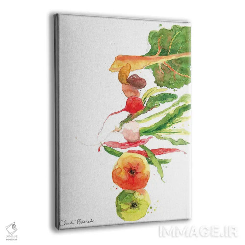 تابلو سبزیجات چیدهشده اثر کلودیا بیانکی - نمای پرسپکتیو محصول