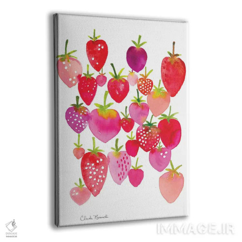 تابلو مزارع توتفرنگی اثر کلودیا بیانکی - نمای پرسپکتیو محصول