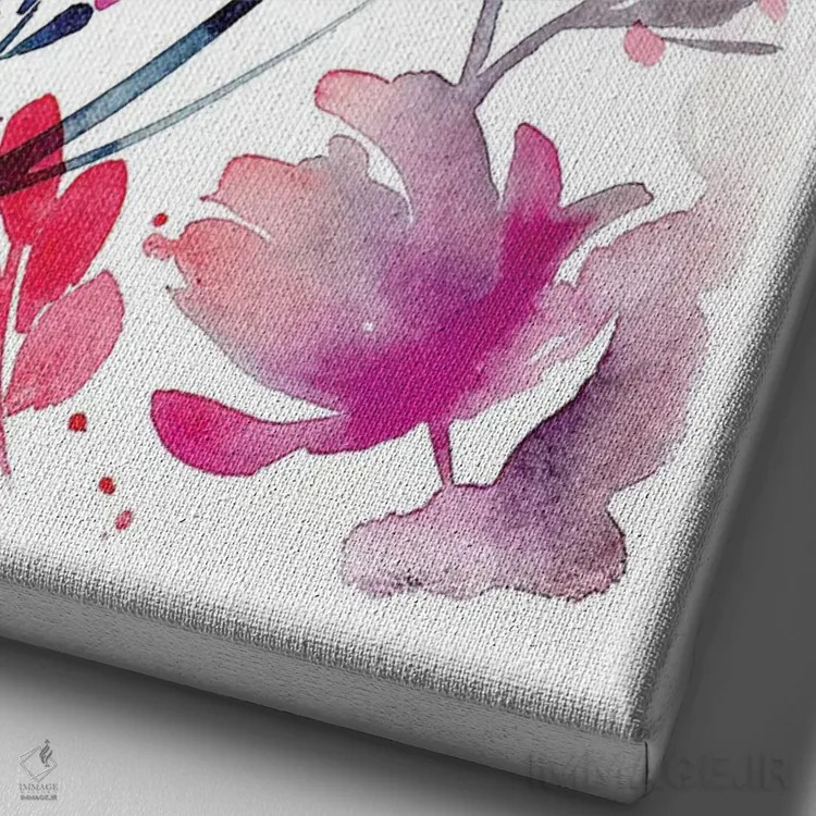 تابلو گلهای ظریف اثر کلودیا بیانکی - نمای نزدیک بافت بوم