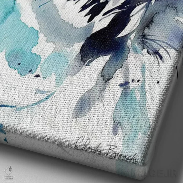 تابلو بال ۲ اثر کلودیا بیانکی - نمای نزدیک بافت بوم
