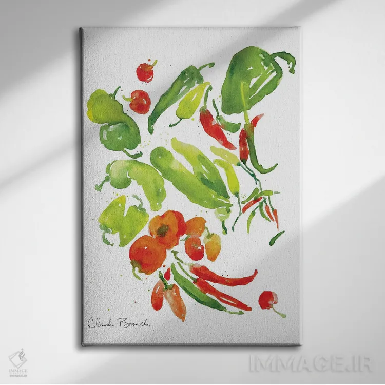 تابلو باغچهٔ سالسا اثر کلودیا بیانکی - نمای روبهرو روی دیوار