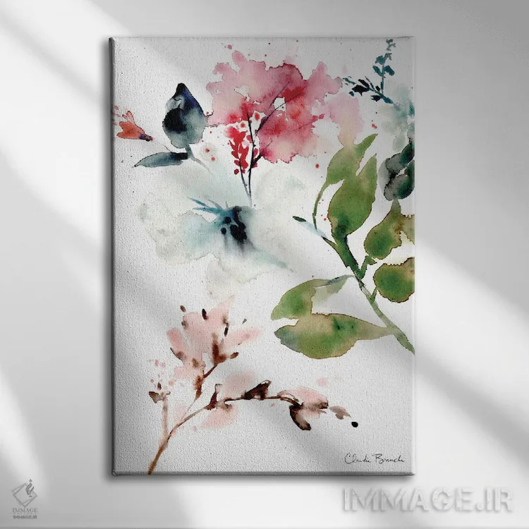 تابلو شکوفههای زمستانی اثر کلودیا بیانکی - نمای روبهرو روی دیوار