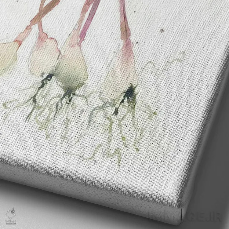 تابلو رامپها (پیازچه وحشی) اثر کلودیا بیانکی - نمای نزدیک بافت بوم