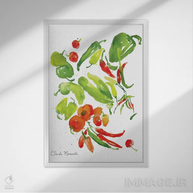 تابلو باغچهٔ سالسا اثر کلودیا بیانکی - نمای قابدار سفید