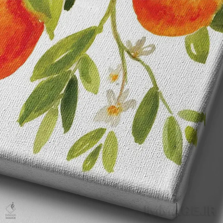 تابلو پرتقالها اثر کلودیا بیانکی - نمای نزدیک بافت بوم