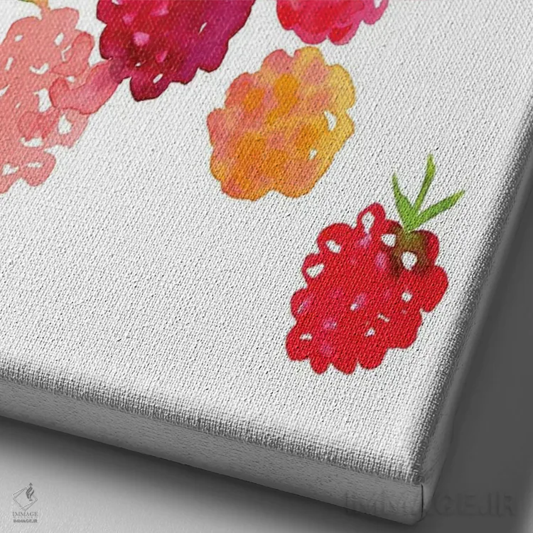 تابلو تمشکها اثر کلودیا بیانکی - نمای نزدیک بافت بوم