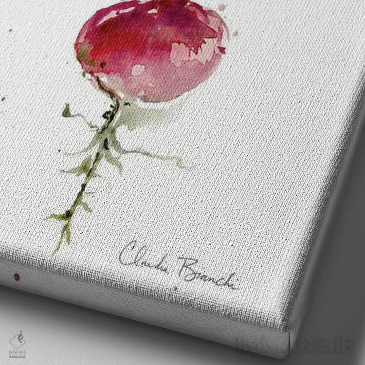 تابلو تنها تربچه اثر کلودیا بیانکی - نمای نزدیک بافت بوم