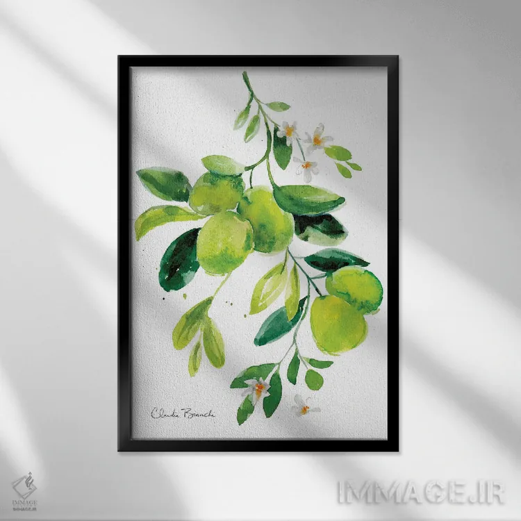 تابلو لیموترشها اثر کلودیا بیانکی - نمای قابدار مشکی