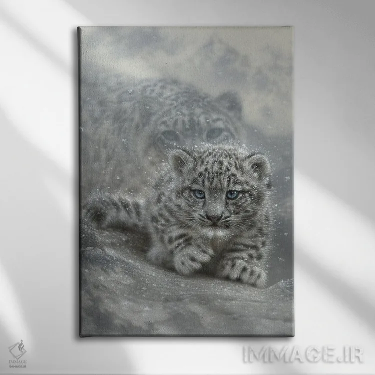 تابلو اولین قدمها اثر کالین بوگل - نمای روبهرو روی دیوار