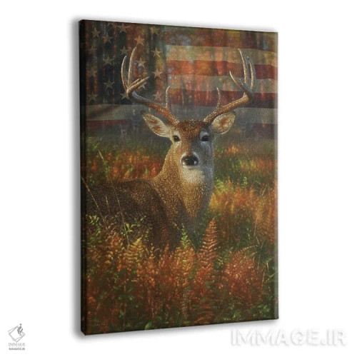 تابلو گوزن شاخدار پاییزی ایالات متحده اثر کالین بوگل - نمای پرسپکتیو محصول