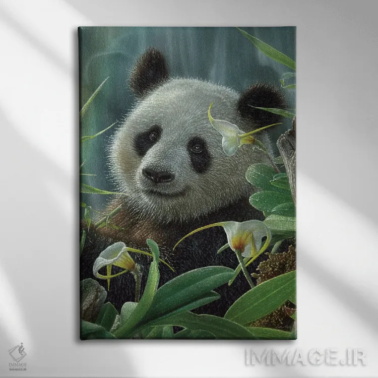 تابلو پاندای گرمسیری اثر کالین بوگل - نمای روبهرو روی دیوار