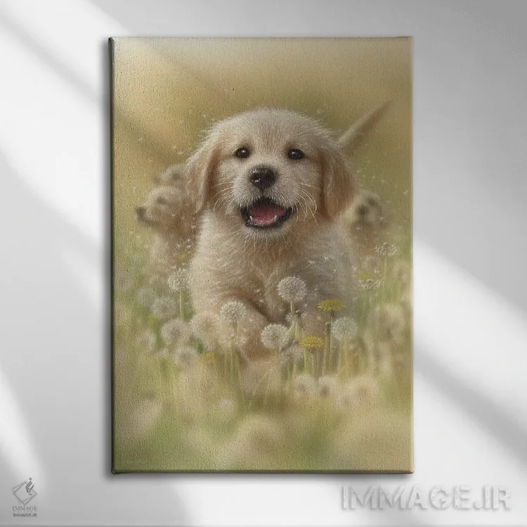 تابلو قاصدکها اثر کالین بوگل - نمای روبهرو روی دیوار