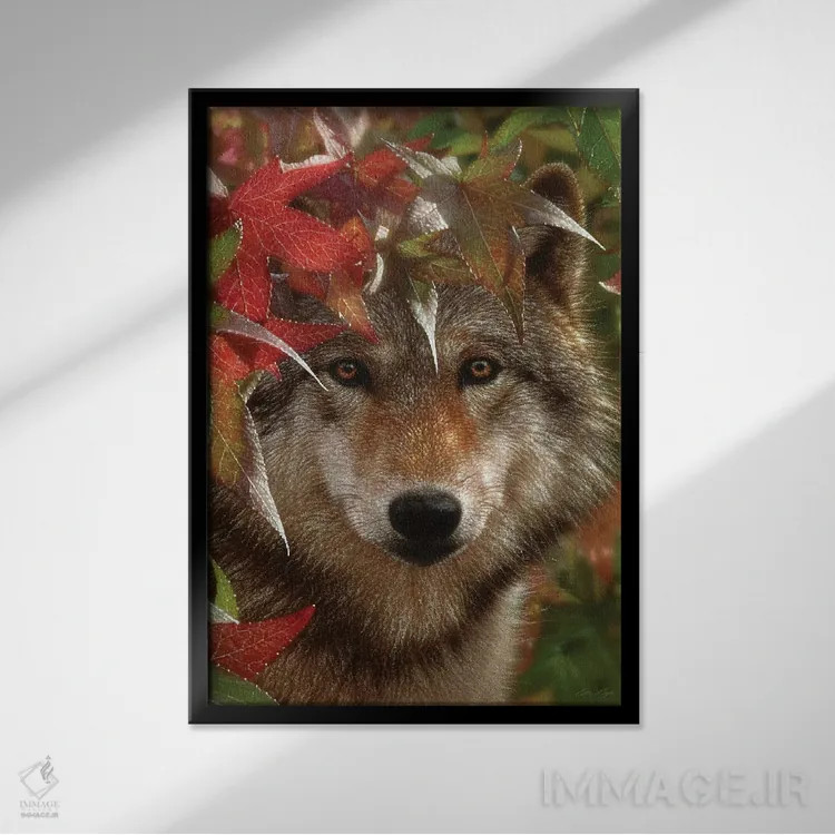 تابلو روبرو شدن پاییزی اثر کالین بوگل - نمای قابدار مشکی