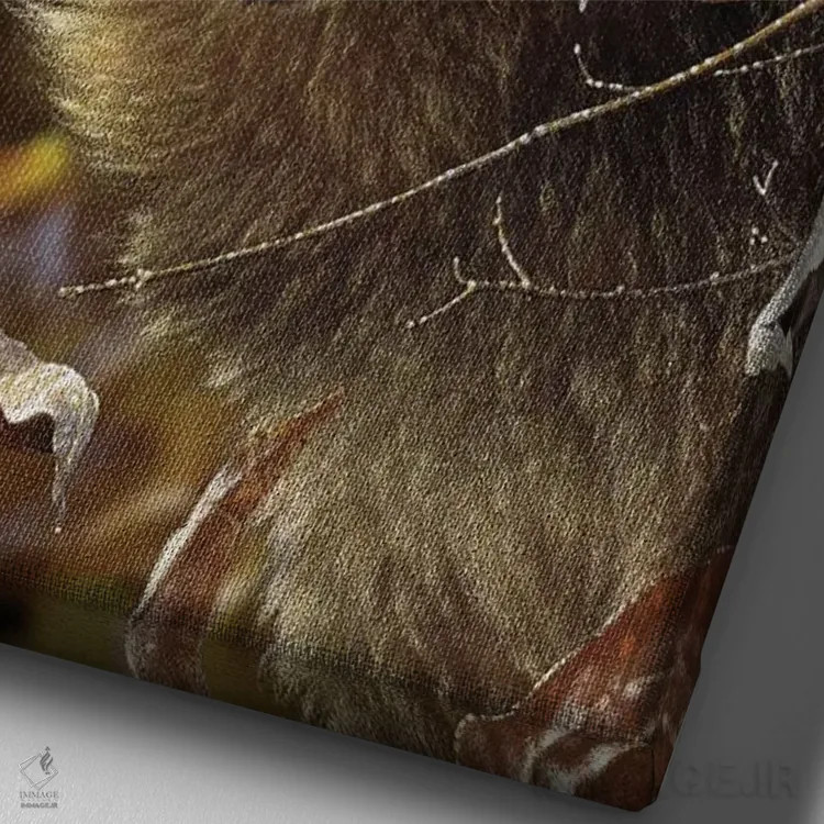 تابلو سایههای پاییزی اثر کالین بوگل - نمای نزدیک بافت بوم