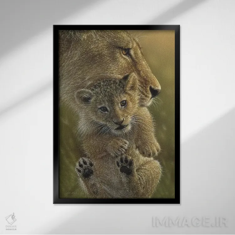 تابلو غرور مادرانه اثر کالین بوگل - نمای قابدار مشکی