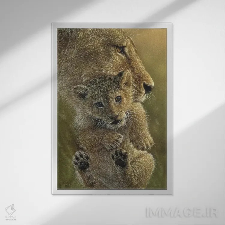 تابلو غرور مادرانه اثر کالین بوگل - نمای قابدار سفید