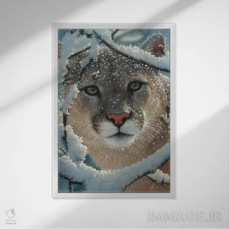 تابلو مواجههٔ خاموش اثر کالین بوگل - نمای قابدار سفید