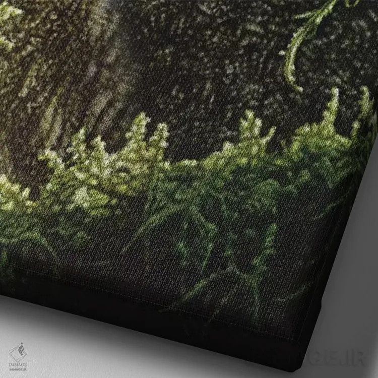 تابلو تماشا و انتظار اثر کالین بوگل - نمای نزدیک بافت بوم